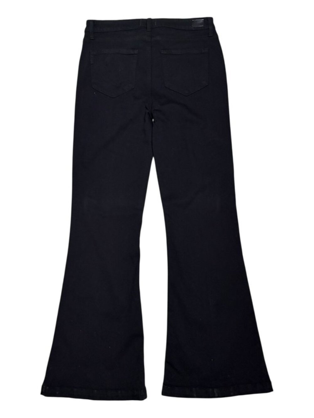 PAIGE Flared GENEVIEVE Black Denim Luxury Designer Pants Jeans Womens 34x36 - Picture 2 of 7